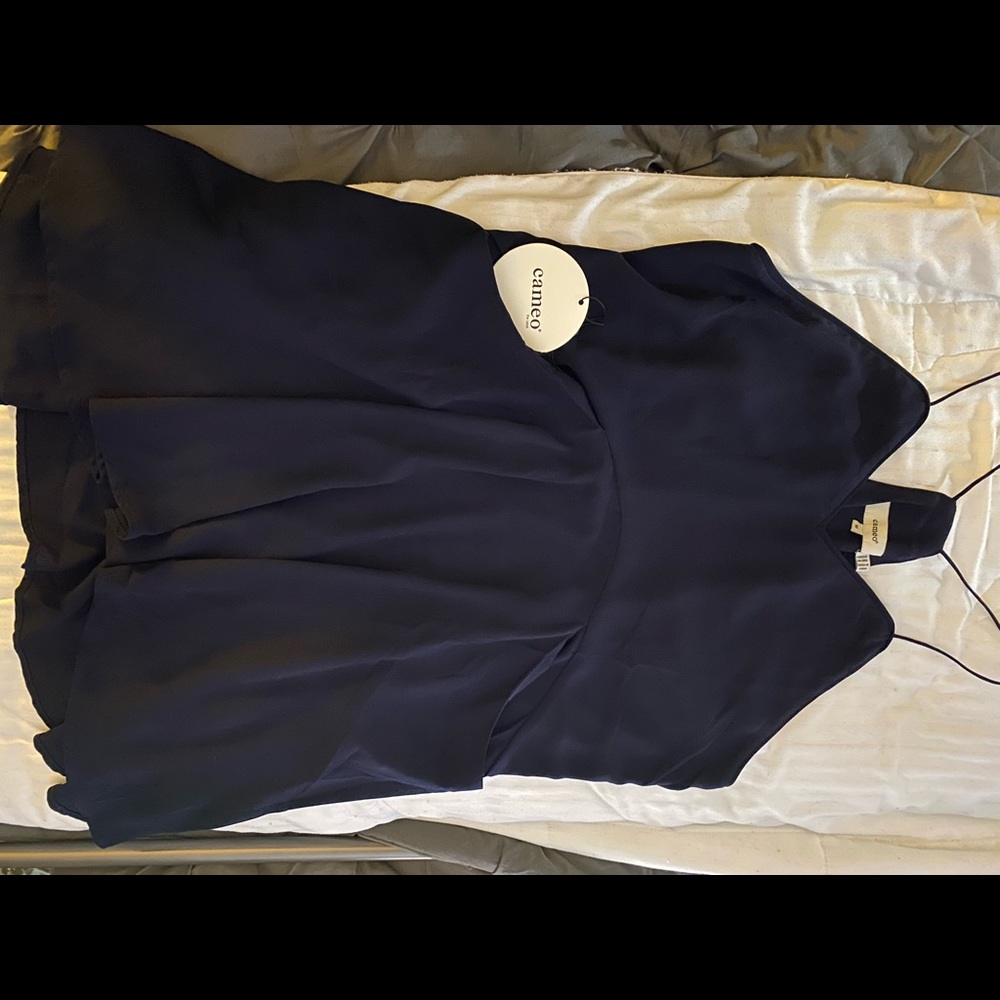Navy blue dress very baggy with pocket